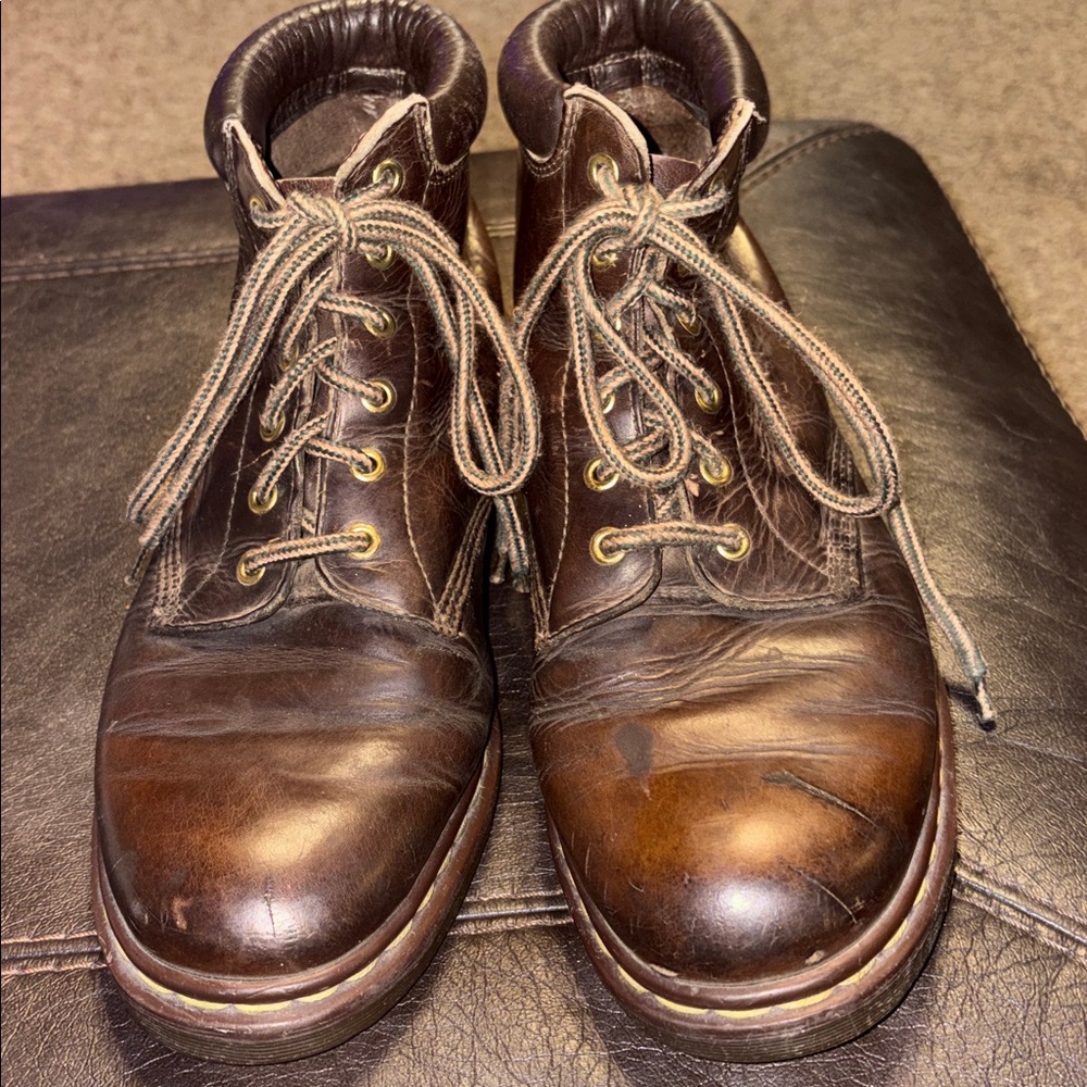 Doc Marten brown leather boots made in England EU size 45, US size 12 - Picture 7 of 15
